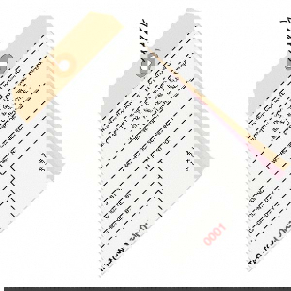 Blank Tag: 6-1/4'' High, Manila & White, Synthetic Paper